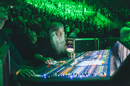 “Big Mick” Hughes, FOH Engineer, Metallica Photo credit: Carlos Escobar