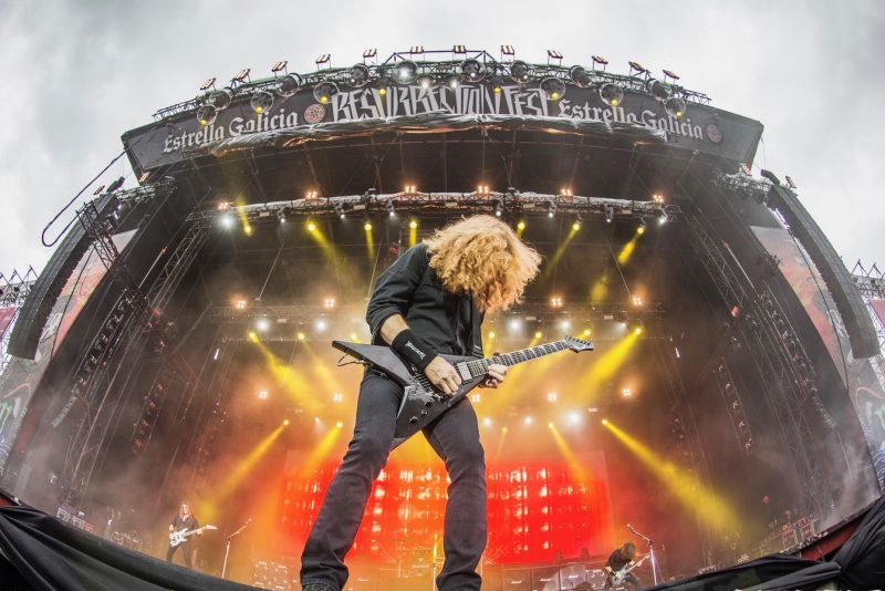 Megadeth on the main stage at Spain’s Resurrection Fest with Adamson E-Series audio system