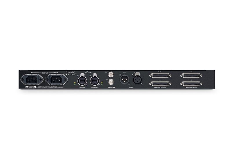 Analog inputs and outputs are accessed via four rear-panel DB25 connectors wired to AES59 specification, while two XLR connectors provide additional AES 3/AES 11 (digital audio/DARS) I/O connectivity.