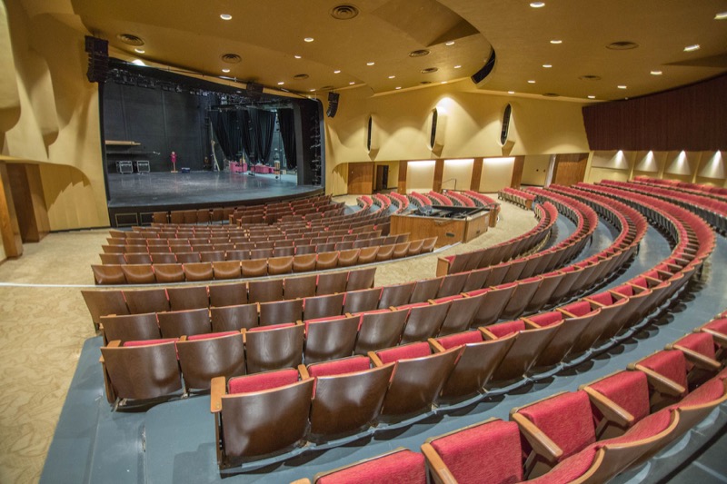 OU’s Elsie C. Brackett Theatre, home to an L-Acoustics Kiva system