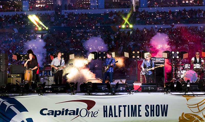 Capital One Orange Bowl 2015. ACT Productions of Miami Beach provided a D.A.S. Audio system for John Fogerty’s halftime show.