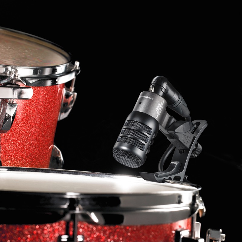 : Audio-Technica ATM230 Hypercardioid Dynamic Instrument Microphone with AT8665 drum mount.