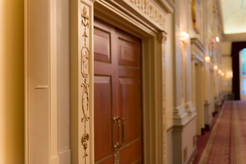 The Plaisterers’ Hall in London, UK, featuring line array speakers from BoseProfessional.