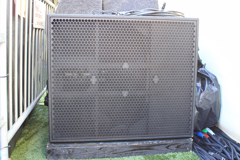 The existing stadium PA system was augmented with additional low-end reinforcement for mid-game music bumpers, referee announcements, and announcer calls. Photo by Kirk Powell