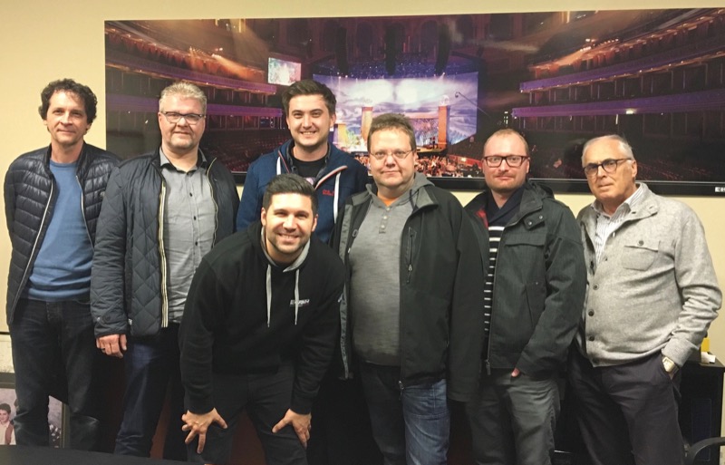 - L to R: Frank Schwegmann, Hubert Dierselhuis, Outline’s Lorenzo Sassi (in front), Benjamin Kubiczek, Stefan Coersmeier, Arne Weitzel and Outline’s Giorgio Biffi