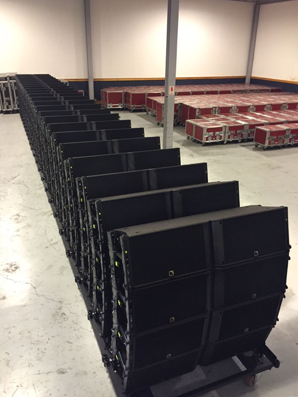 The 96 new K2 systems join Firehouse Productions’ comprehensive inventory of K1, Kara, K1-SB, SB28 and other L-Acoustics enclosures