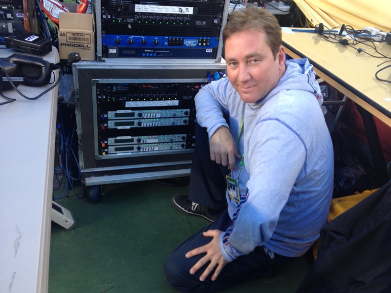 ATK Versacom’s Jeff Watson with the Radio Active Designs UV-1G units.