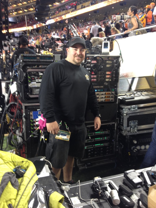 CP Communications Brian Ready with his rack of Radio Active Designs UV-1G units.