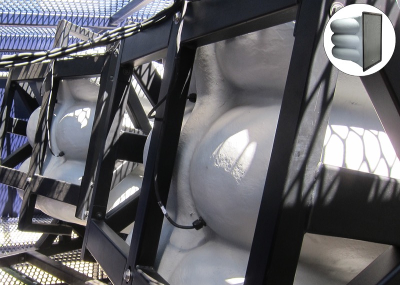 Community R6-51 Loudspeakers inside Marv Kay Stadium’s Scoreboard