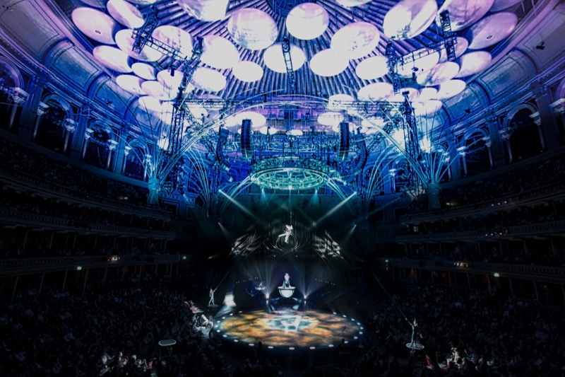 Six hangs of 12 Kara, with two SB18 subs on two of the arrays and two stacks of three ARCS Focus as floor fills for the seating area directly around the stage. System amplification is via LA8s, which also handle the processing and EQ.