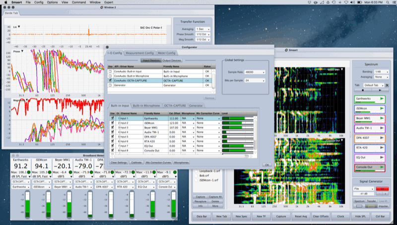 Streamlined measurement configuration, multi-window capability and broadband metering are among the new features available in Rational Acoustics’ Smaart v8.”