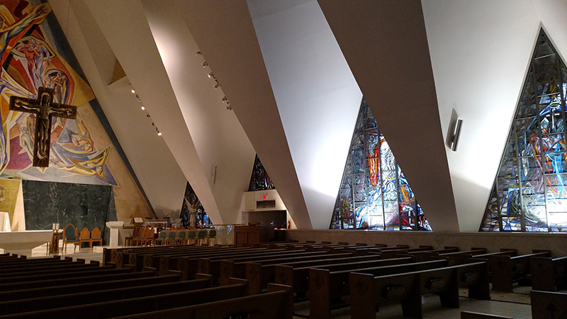 Community Entasys ENT212 column loudspeakers helped tame the sanctuary's acoustic challenges.