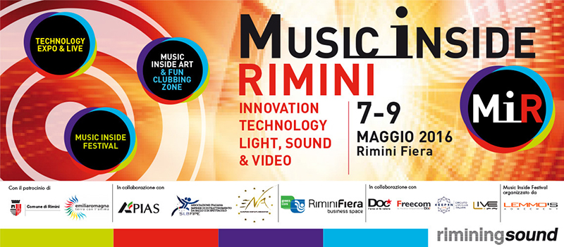 The Music Inside Rimini (MIR) exhibition, to take place at the Rimini Fiera exhibition hall May 7-9