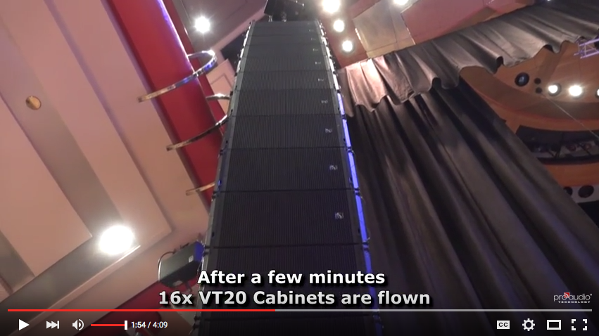 A video details the setup for the show in Birmingham