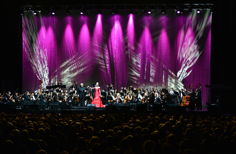 EAW Anya and Anna loudspeaker columns reinforced Placido Domingo during his recent sold out concert at the American Airlines Center in Miami.