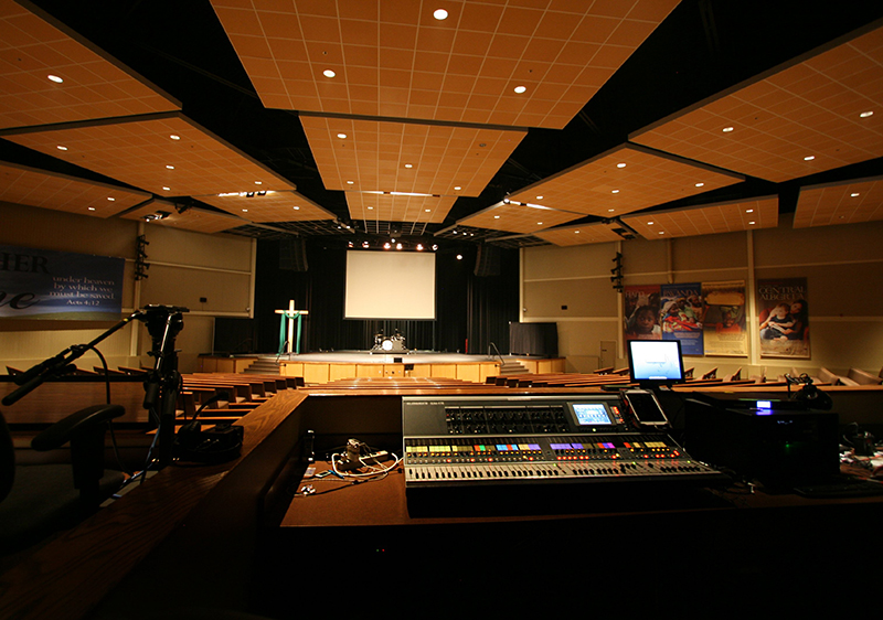 Crossroads main sanctuary with the iLive-176 surface.