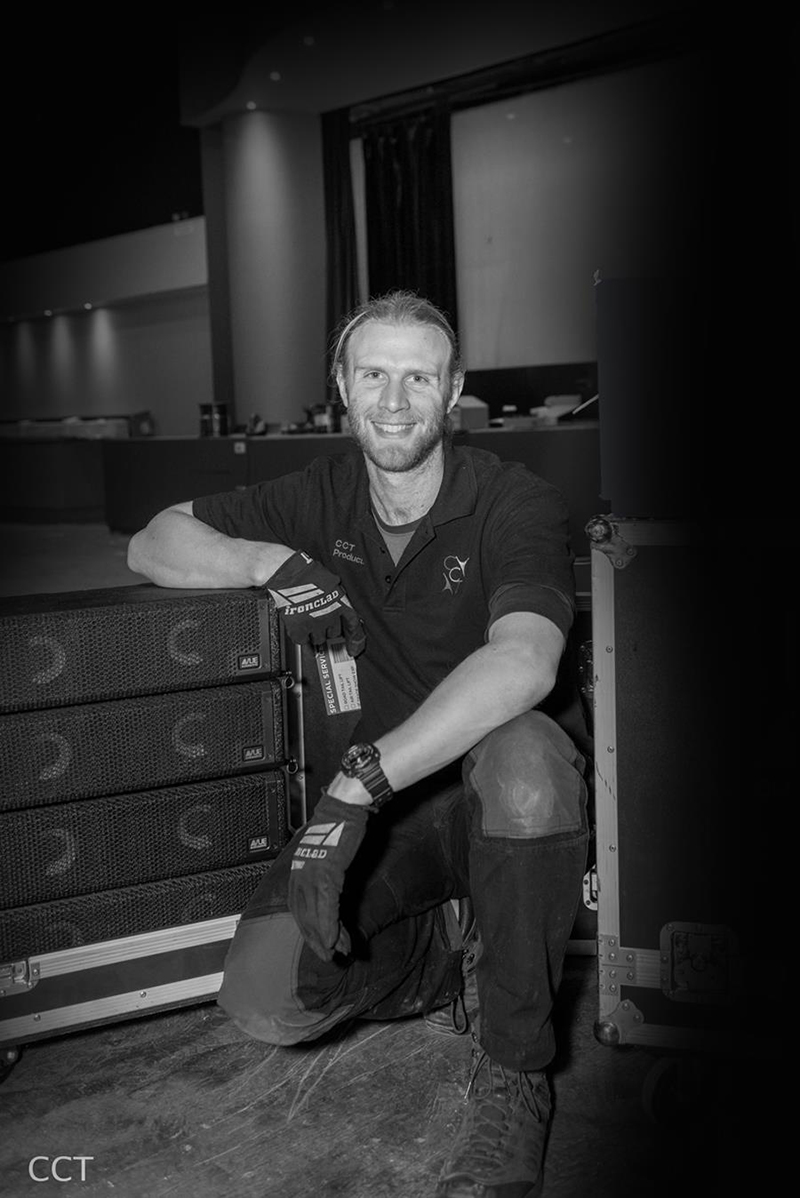 Dane Morgan of CCT with the VUE al-Class al-4s during commissioning.