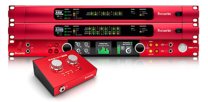 A selection of the products being displayed by Focusrite at InfoComm 2016.