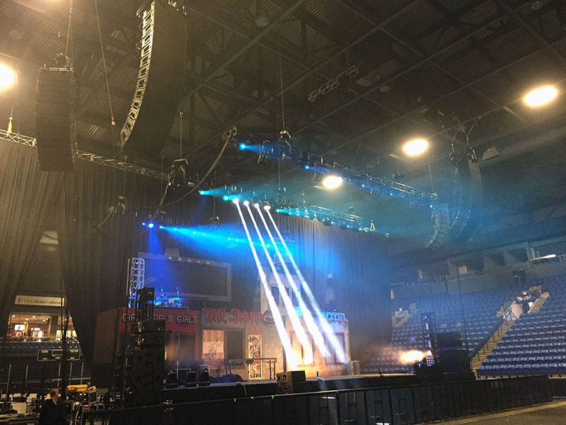The setup included 14 MLA per side with 18 MLX subs.