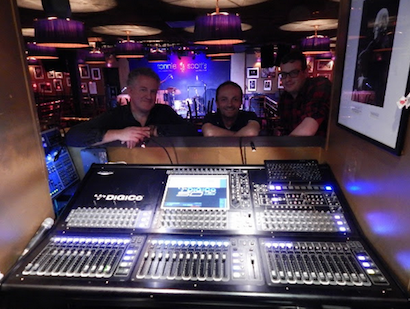 Miles Ashton (left) with DiGiCo's Tim Shaxson and Ben Wiffen from Autograph.