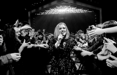 Adele greeting fans in Belfast (photo credit: Alexandra Waespi, courtesy of Adele 25 tour photography)