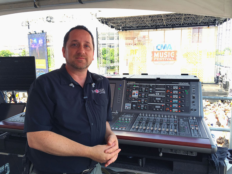 John Mills of Nashville-based Morris with Yamaha Rivage PM10