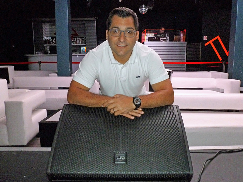 Leandro Arguello with D.A.S. Audio components used for Twelve Miami nightclub