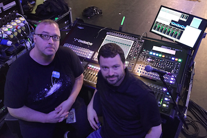 Chris 'Cookie' Hoff with Mickey Beck and the DiGiCo SD10
