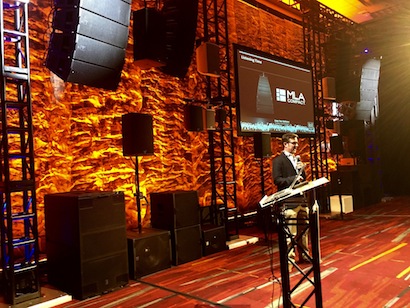 Dom Harter, Martin Audio's new managing director, does a demo at InfoComm 2016.