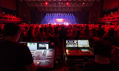 At the FOH with Danish pop act Christopher on tour.
