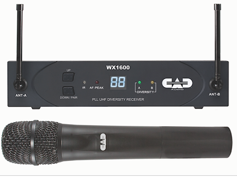 CAD Audio StageSelect 1600 Series UHF wireless system.