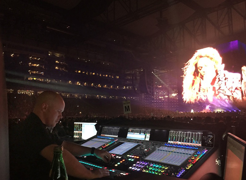 Eighth Day Sound's Stephen Curtin mans the FOH mix for Beyonce's Formation Tour on one of three DiGiCo SD7 consoles.
