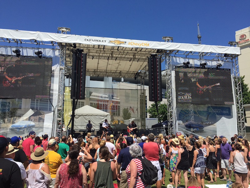 EAW Anna line arrays reinforced by Otto subwoofers kept country fans on their feet during the CMA Music Festival.