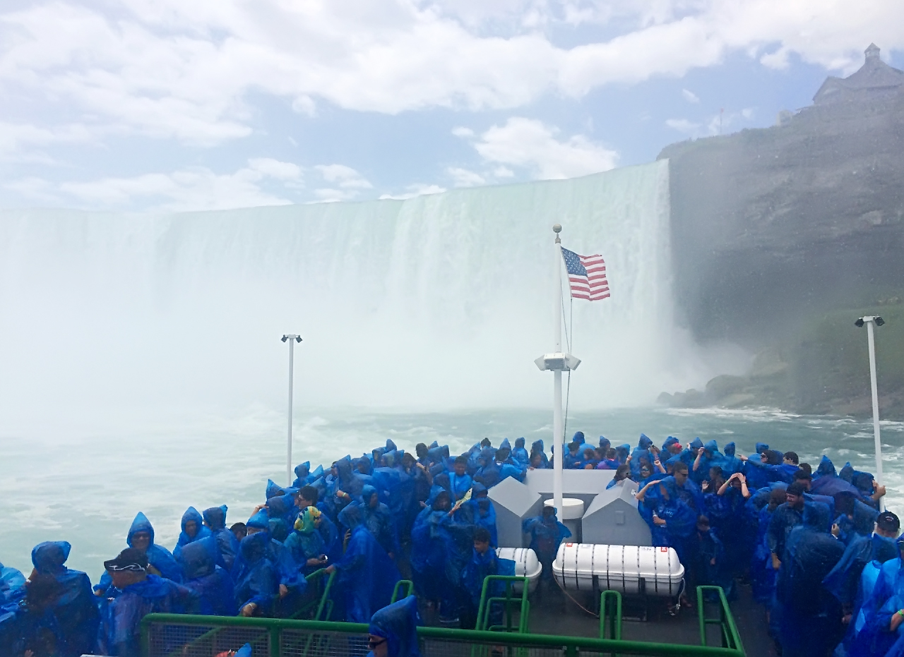 One Systems 106HTH loudspeakers take on the mist of Niagara Falls during Maid of the Mist boat tours. 