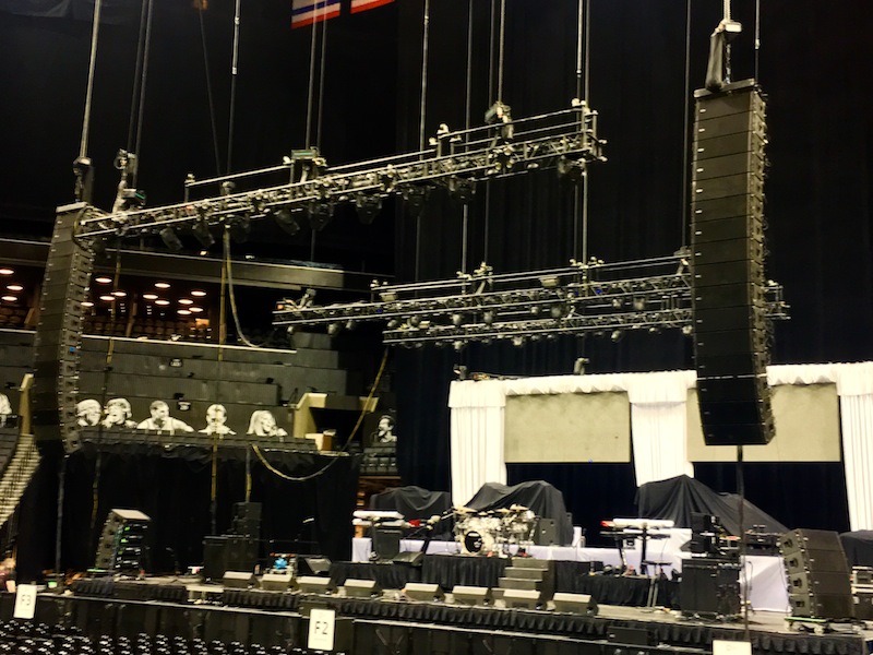 The Barclay Center setup.
