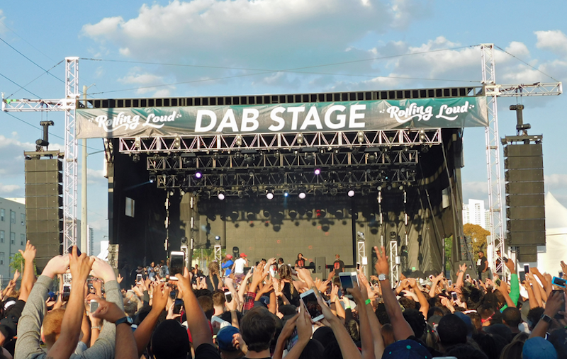 Rolling Loud stage setup.