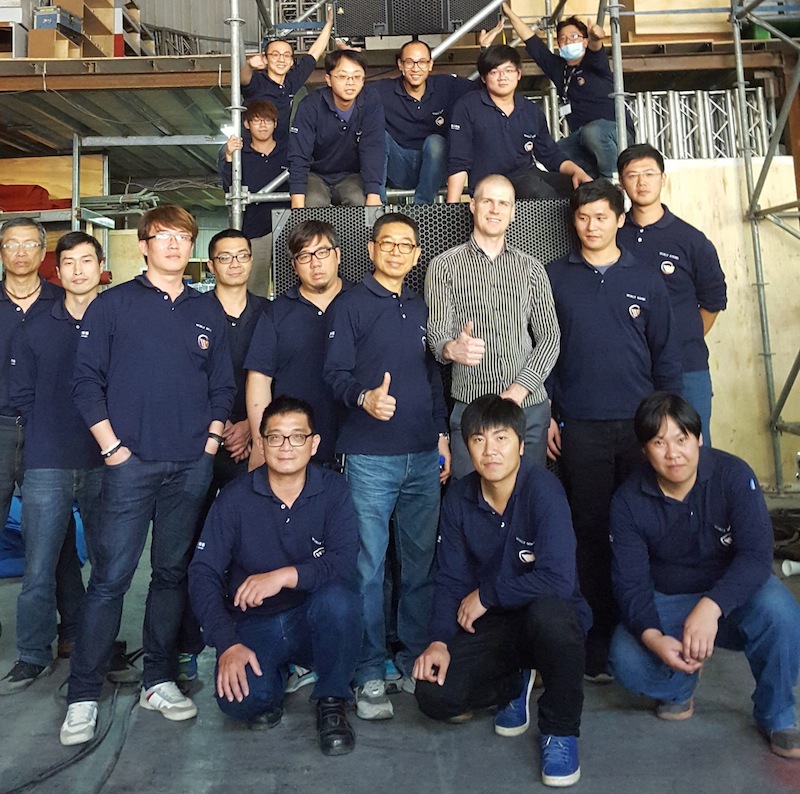 Adamson’s David Dohrmann with the Winly sound team during their three-day training session.