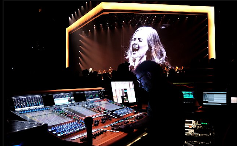 Dave Bracey mans the FOH position. Photo: Alexandra Waespi.