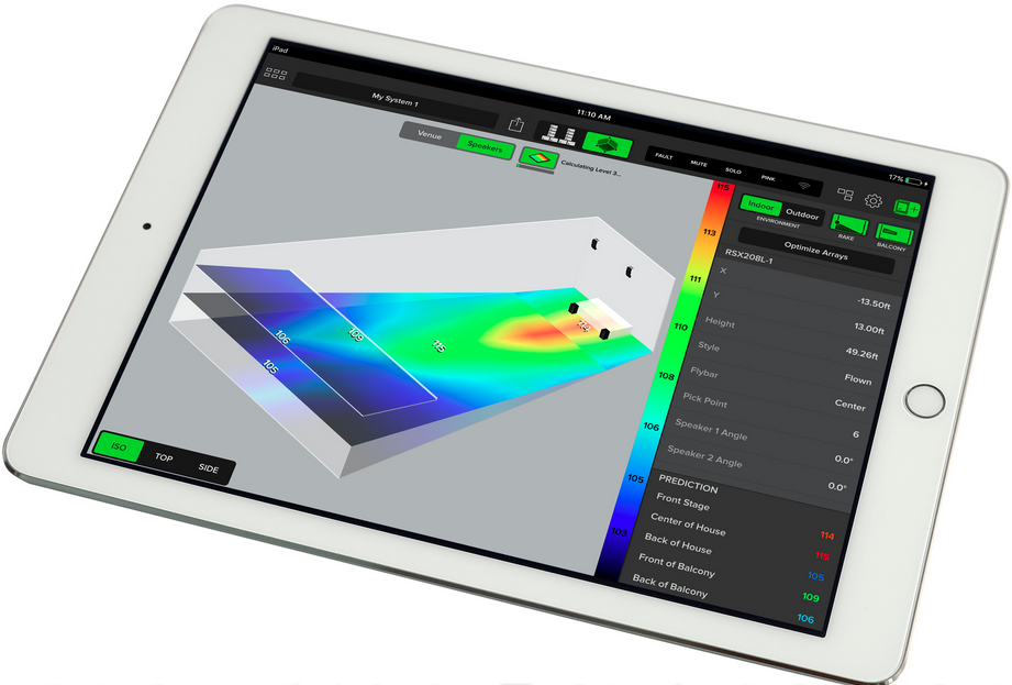 The EAWmosaic app enables users to predict, control and monitor the entire system from an iPad from anywhere in the venue.
