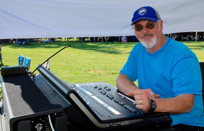 John Holder, owner of Blue Ridge Sound, was hired to mix sound for the three-day festival.