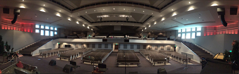 Hermitage Hills Baptist Church in Hermitage, TN featuring a RoomMatch system from Bose Professional.