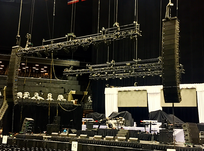 The RCF live sound team was on hand to provide assistance during a recent stop at the Barclay Center in New York.