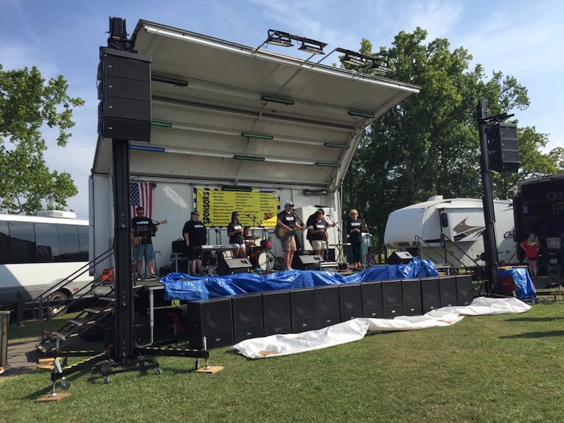 One of the outdoor stages during the W.C. Handy Festival.