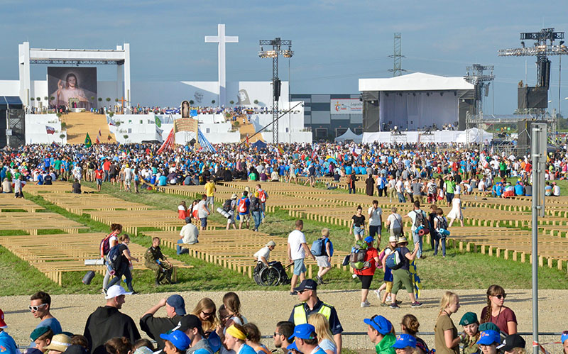 Gigant Sound provided Outline Butterfly towers for WYD in Poland
