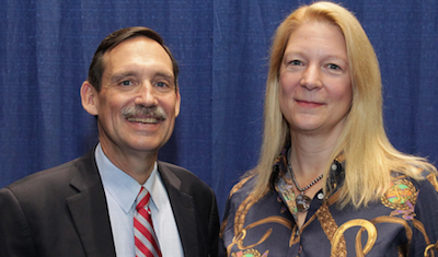Philip Cajka, Audio-Technica US president/CEO; and Jackie Green, Audio-Technica US VP R&D/engineering and Alteros president/CTO.
