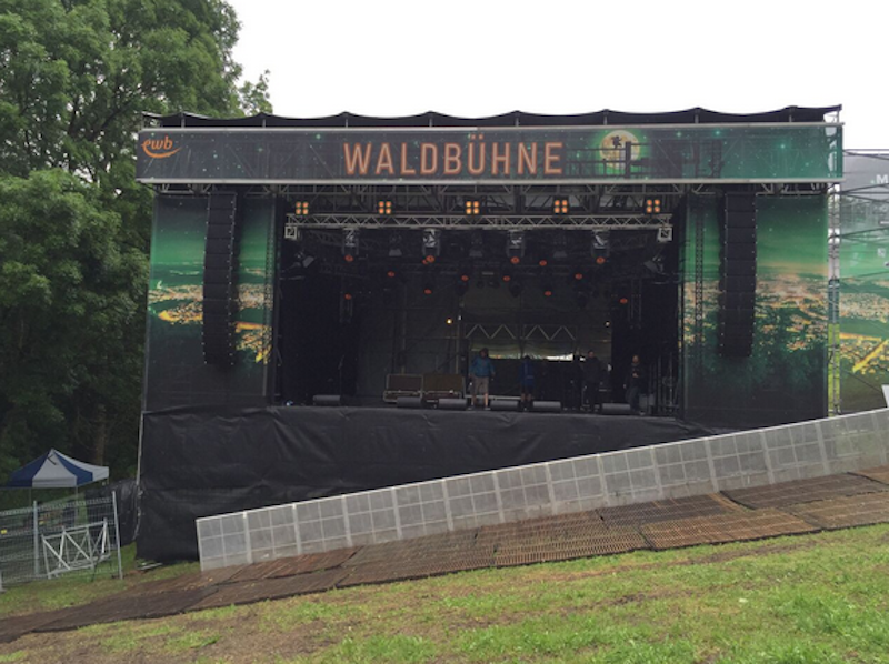 The Waldbuhne stage at the Gurten Festival, situated on a picturesque hillside outside Berne.
