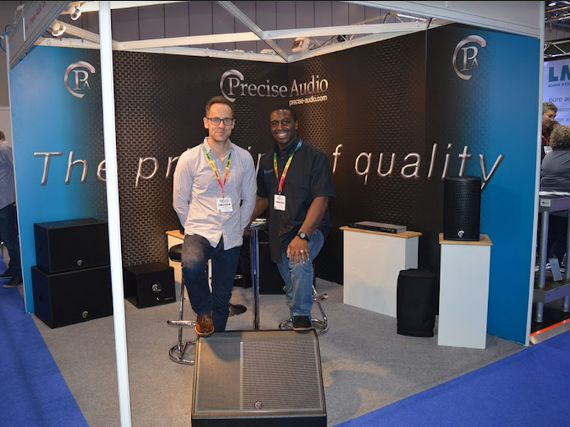 Andrew Richardson, Area and OEM Manager of FaitalPro, with Aaron Boothe of Precise Audio.