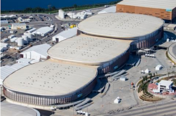 The three adjoining Carioca Arenas were newly built for the international events in Rio de Janeiro.