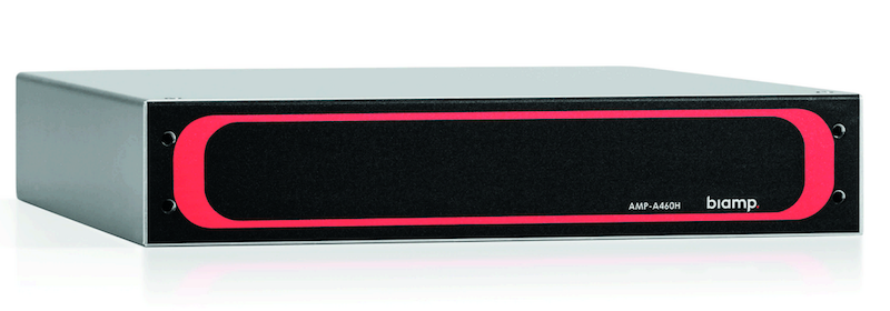 Biamp Systems' new four-channel power amplifier, the AMP-A460H.