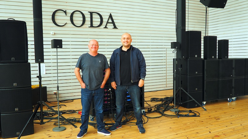 Paul Ward, sales & marketing director Coda Audio; and Marcin Zimmy, director of sales Tommex.